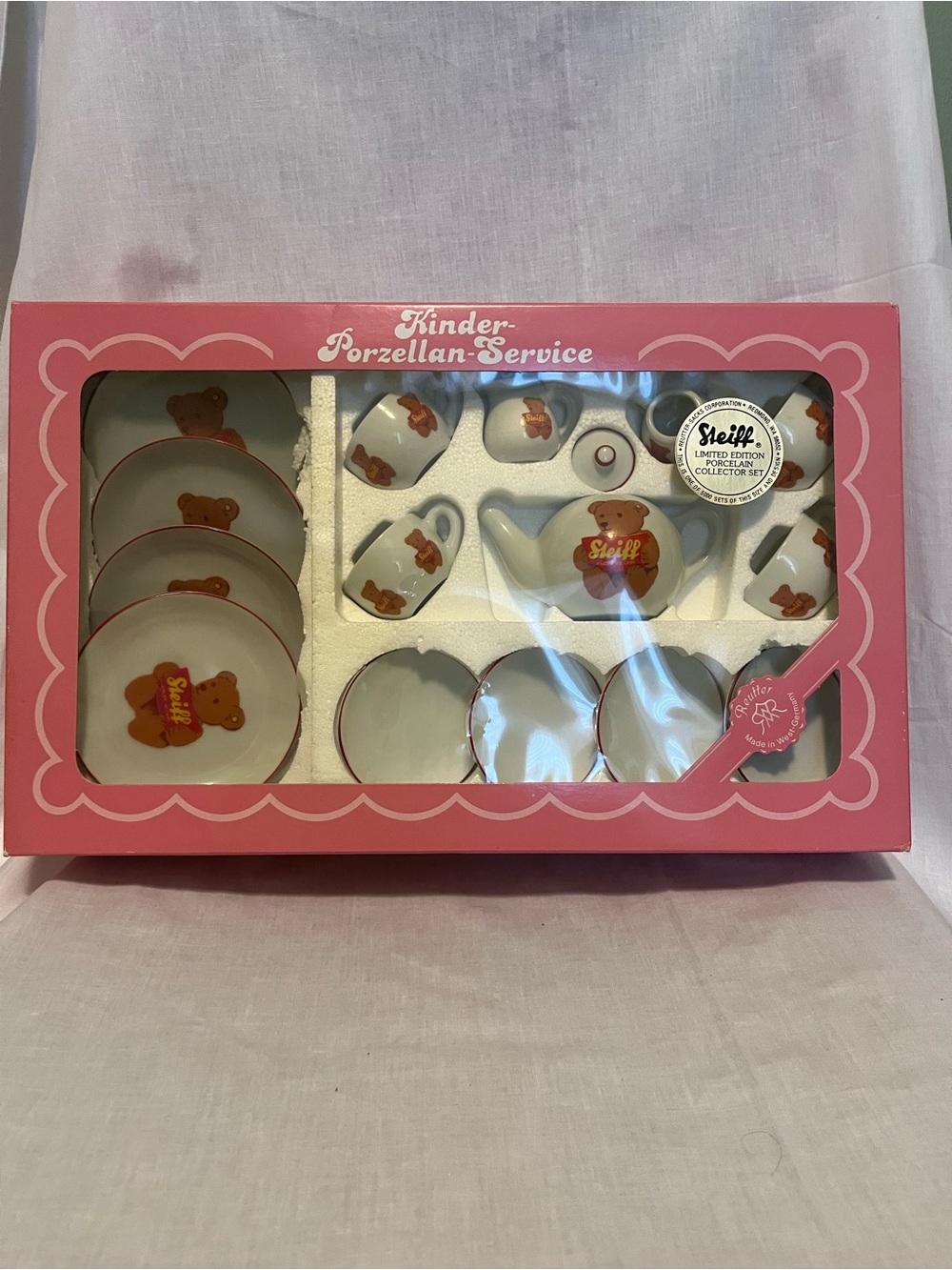 Steiff Porcelain Teddy Tea Set